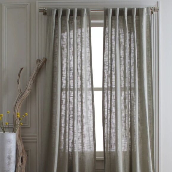 Quince Other - NWOT QUINCE 48x108 Cotton Sheer Curtain Set (Set of 2) Grey 5⭐Customer Reviews